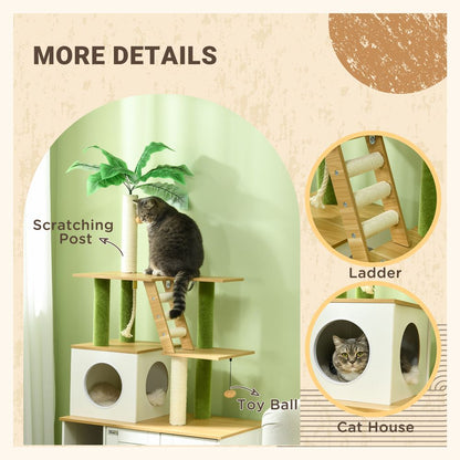 Leaf Cat Tree with Litter Box