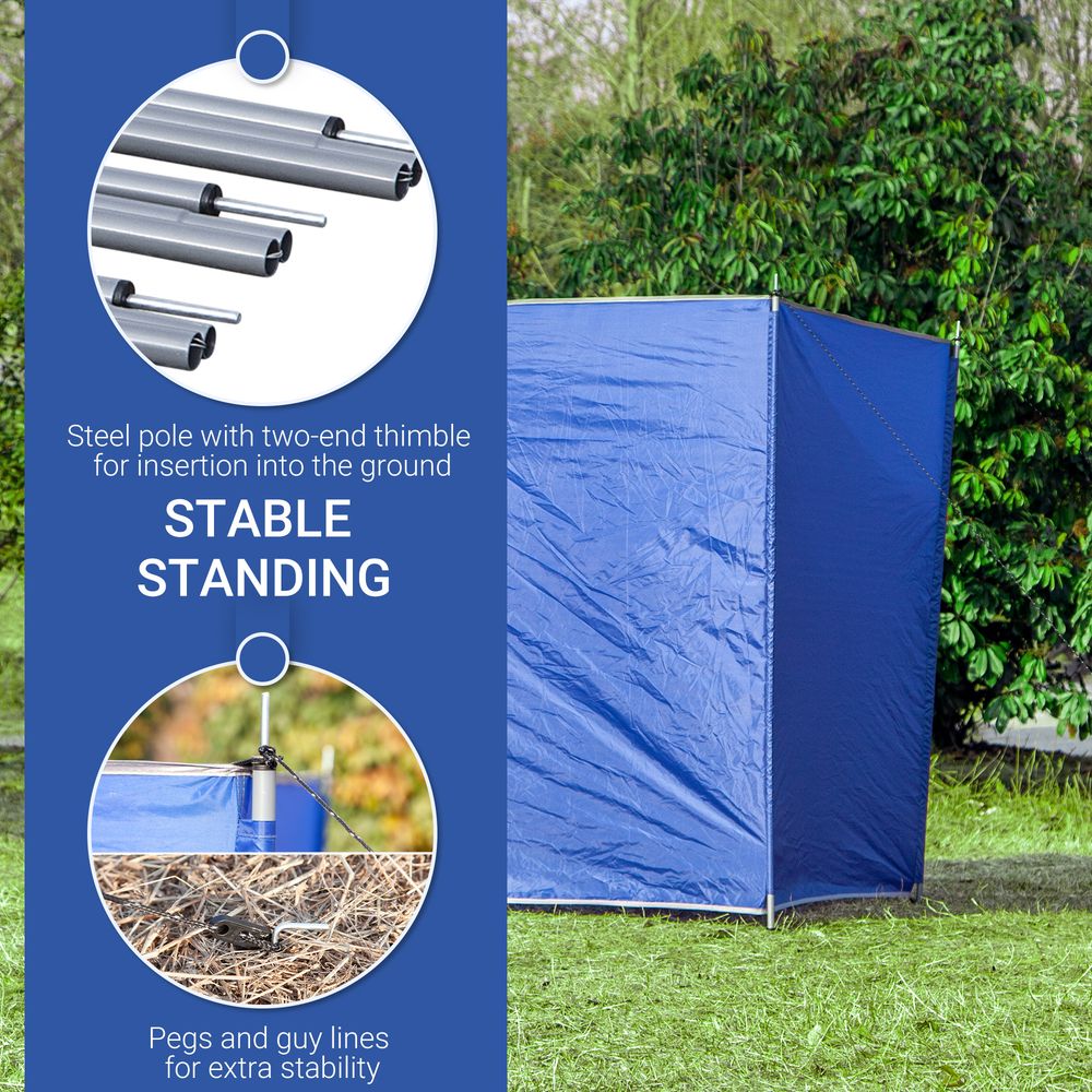 Blue Windbreak Privacy Wall