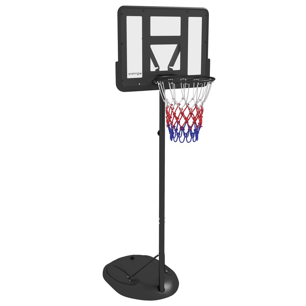 Basketball Hoop & Stand with Colourful Net