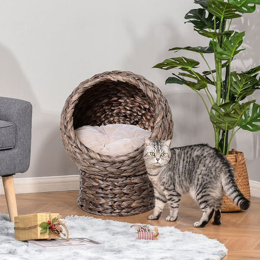 Wicker Raised Cat Care 42cm