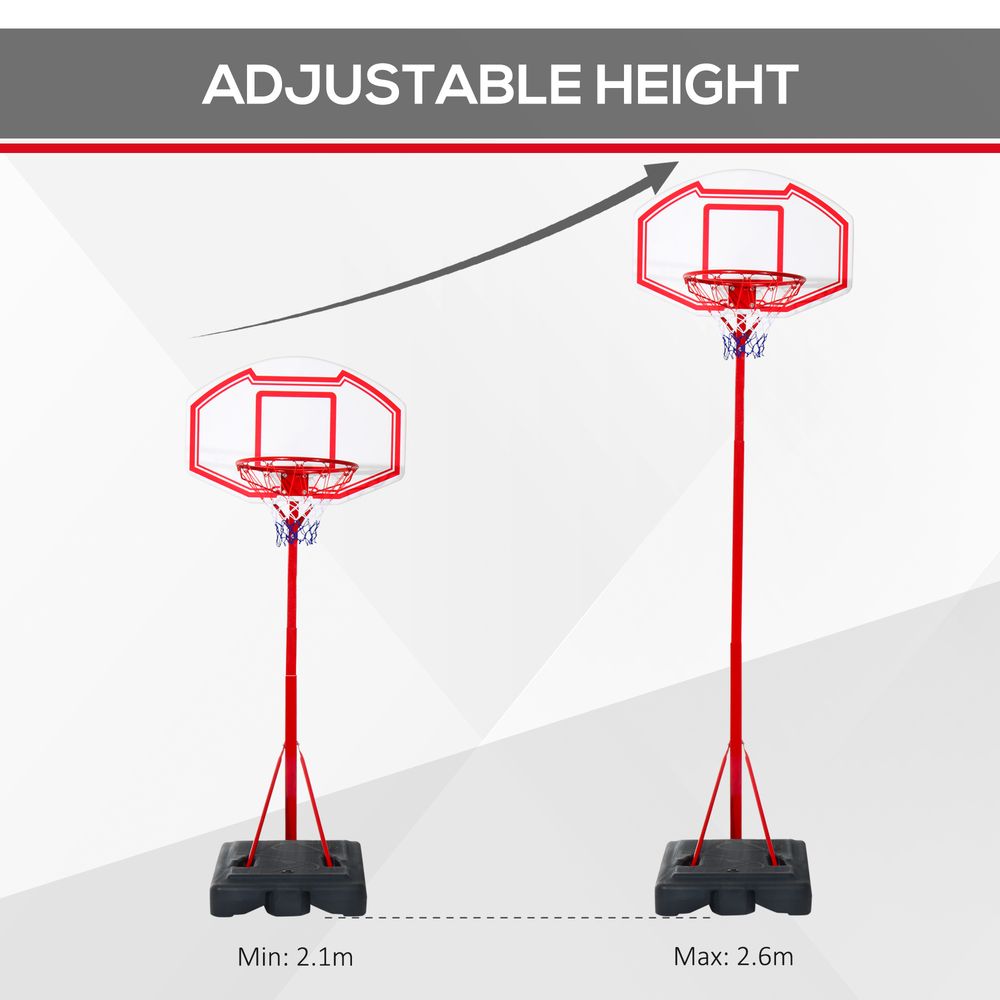 Basketball Hoop with Wheels 210-260cm