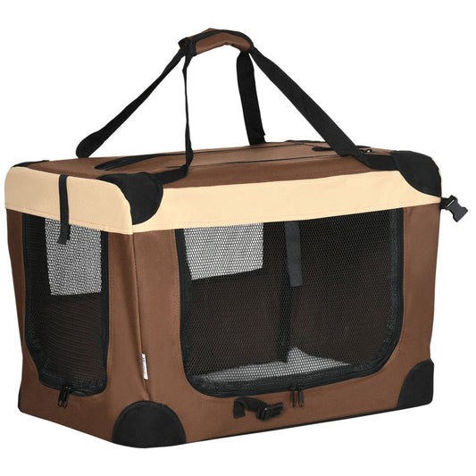 Pet Carrier Foldable 60cm - Brown