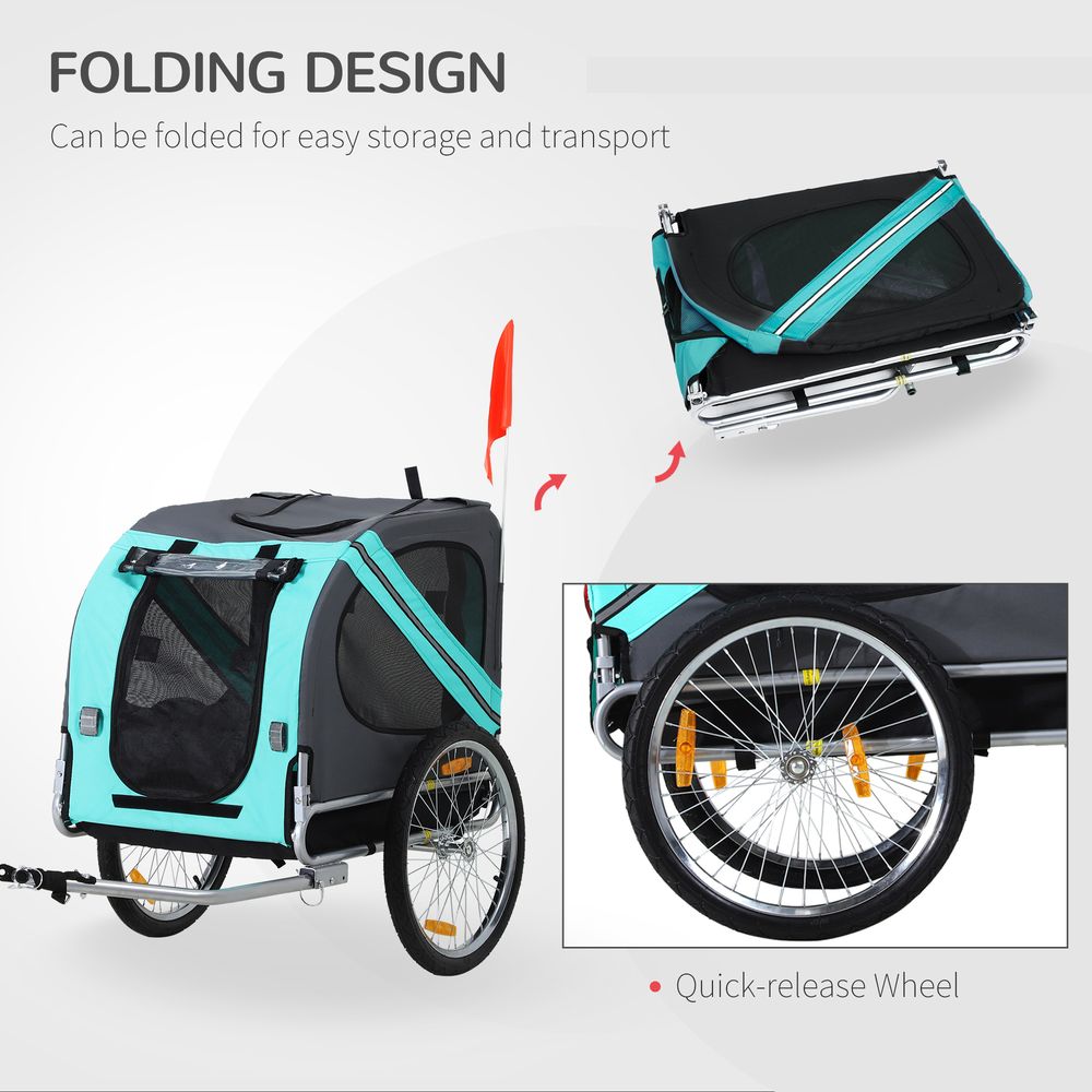 Pet Trailer for Bikes Green