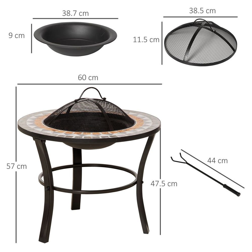 Mosaic Fire Pit Tabletop