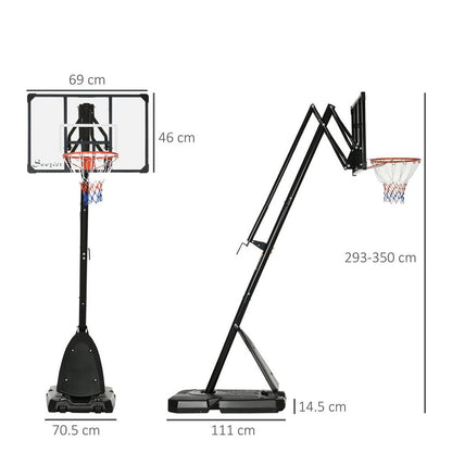 2.4-2.9m Basketball Sports Hoop with Wheels