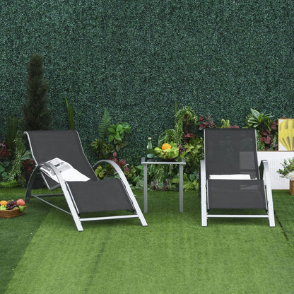 Sunbathing Chairs Set with Table