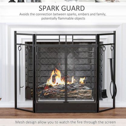 Double Door Fireplace Guard