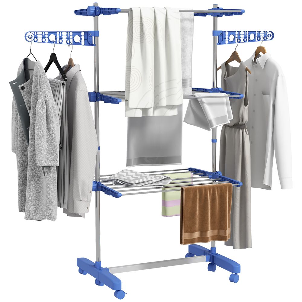 Folding Airer Blue