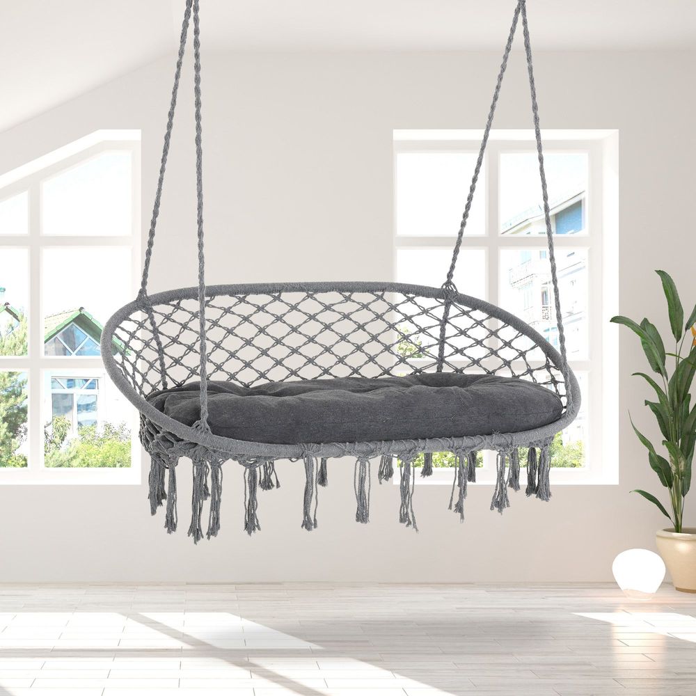 Metal Frame Hammock Dark Grey