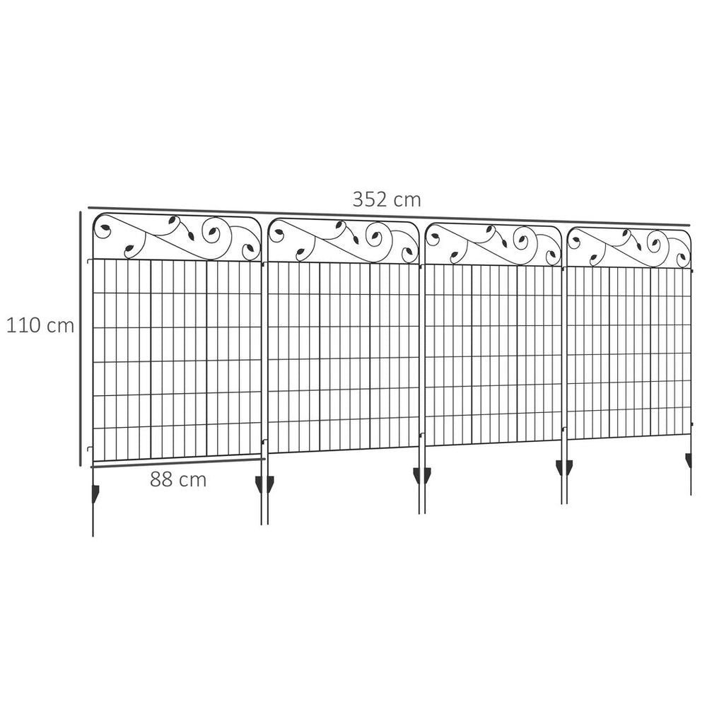 Floral Fencing Border Panels