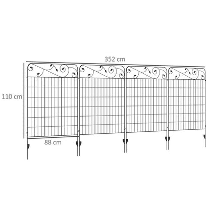 Floral Fencing Border Panels