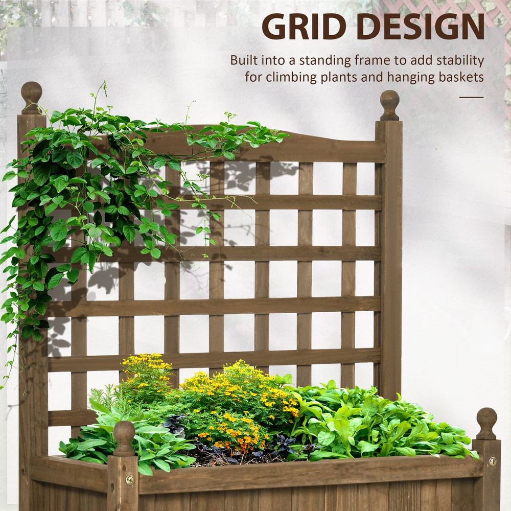 Brown Trellis Planter