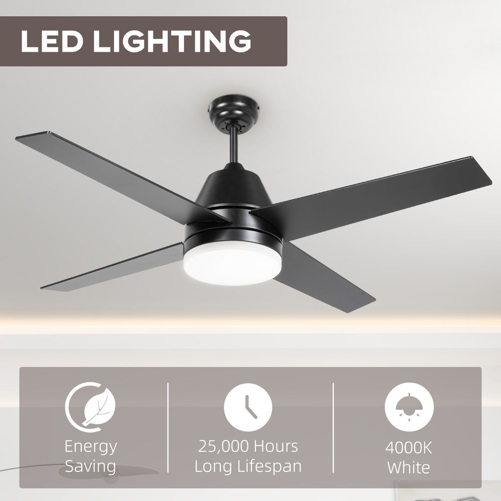 Black Ceiling Fan with Light