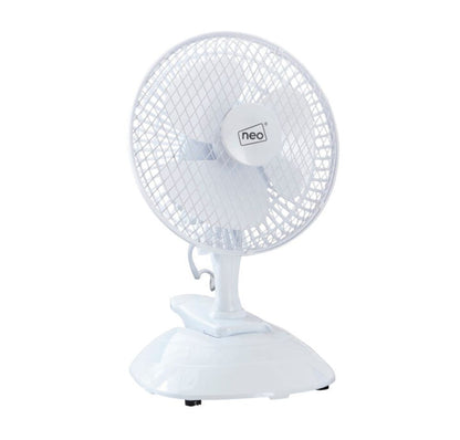 White Clip Base Desk Fan