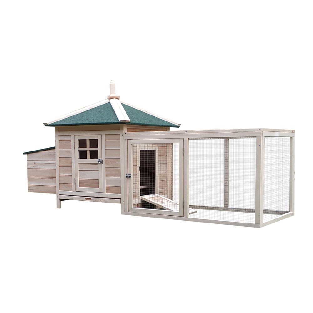 Chicken Coop with Nesting Box - Beige