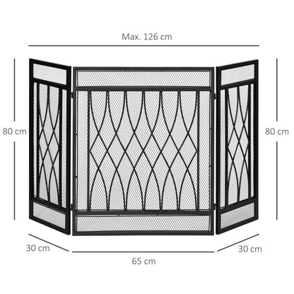 Folding 3 Panel Fireplace Guard