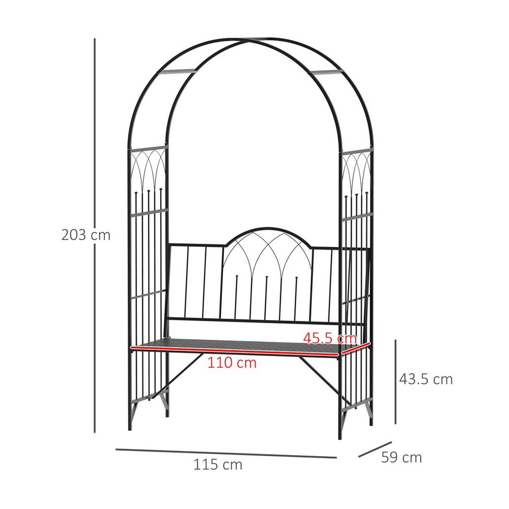 Antique Trellis Arbour Garden Bench