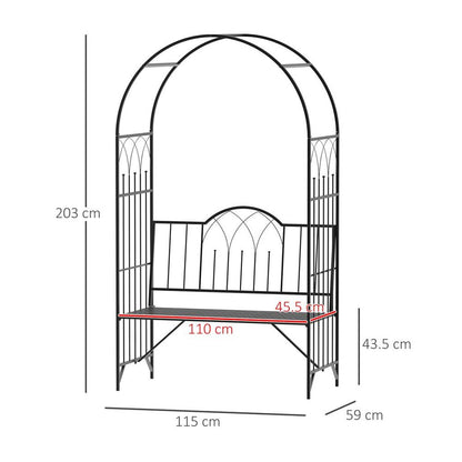 Antique Trellis Arbour Garden Bench