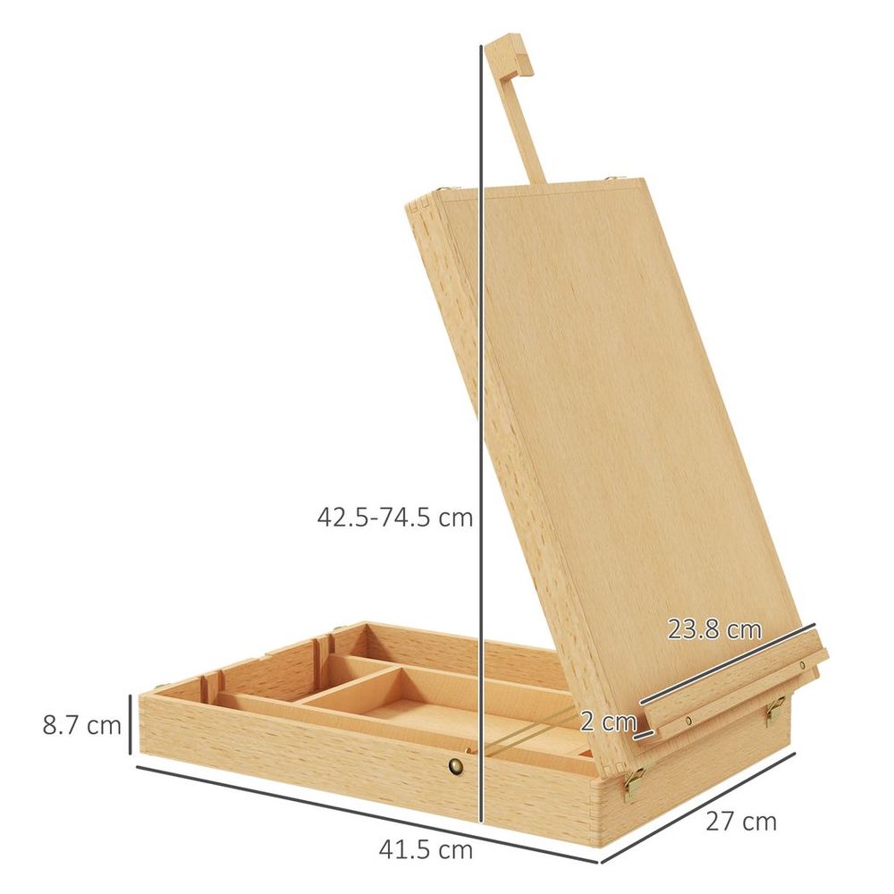 Wooden Table Easel Box