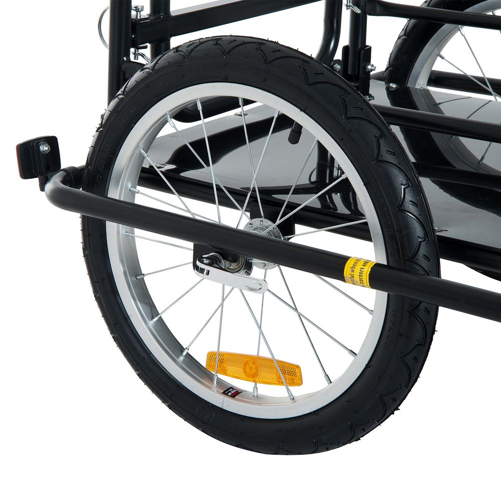 Black Folding Bicycle Cargo Trailer