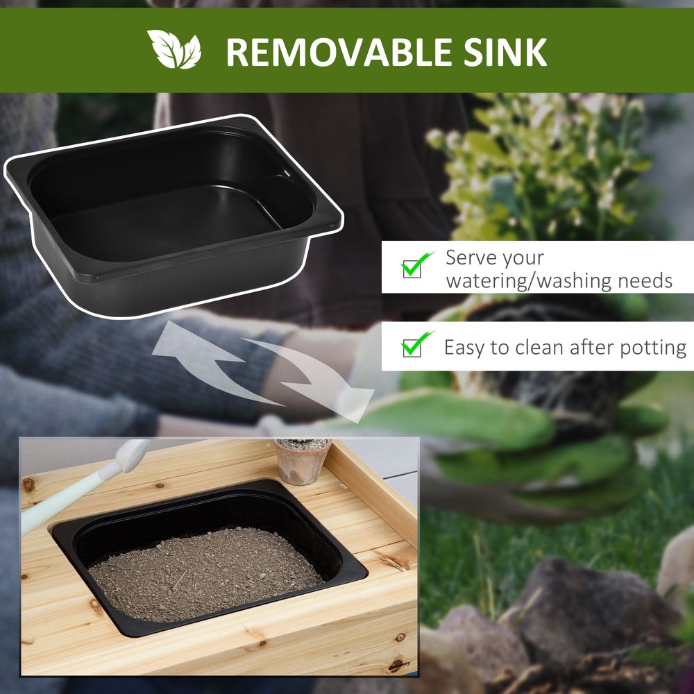 Potting Bench with Removable Sink