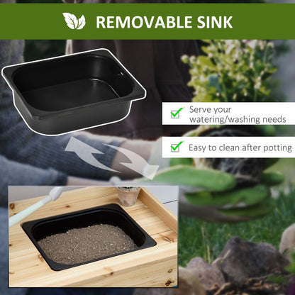 Potting Bench with Removable Sink