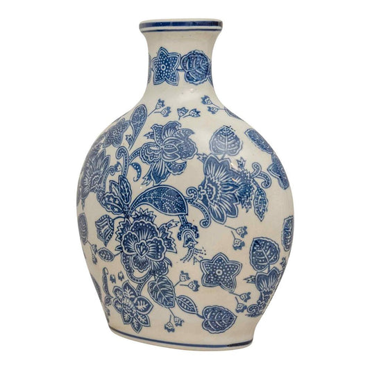 Blue & White Floral Vase
