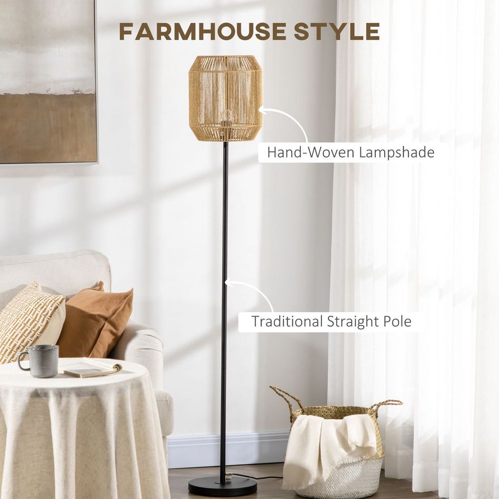 Floor Lamp Hand Woven Lampshade