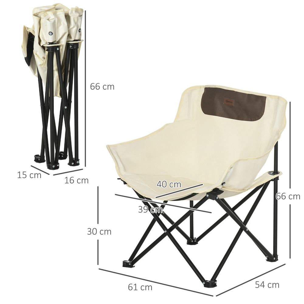 Camp Chair with Pocket White