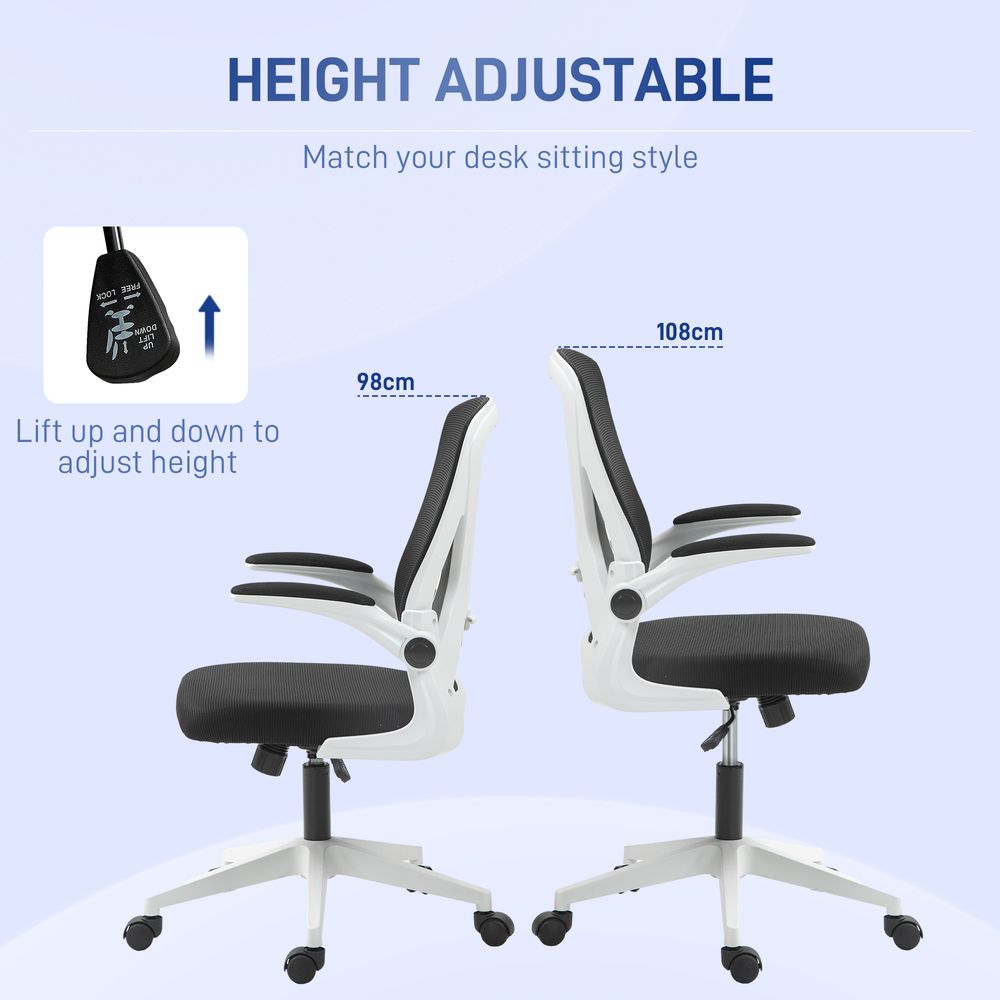 Office Chair with Back Support & Armrests