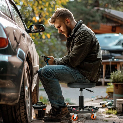 Adjustable Stool with Tool Tray