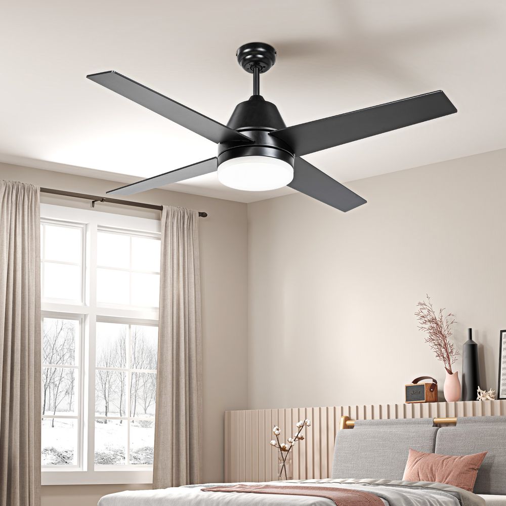 Black Ceiling Fan with Light