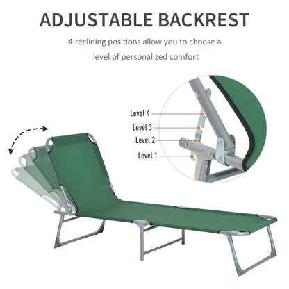 Green Folding Sun Lounger