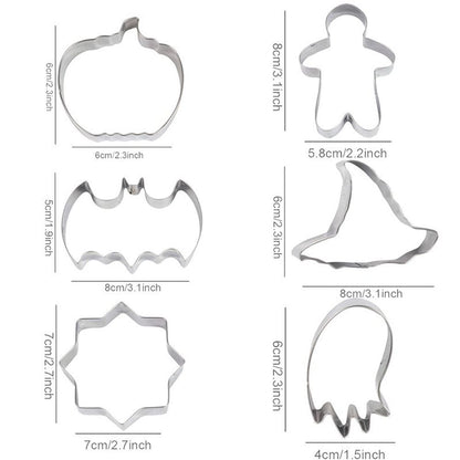 Cookie Cutter Moulds Halloween x6