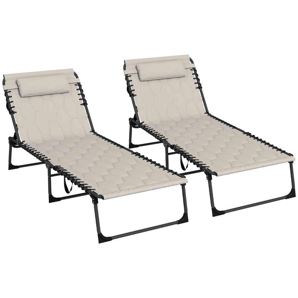 2 Padded Sun Loungers