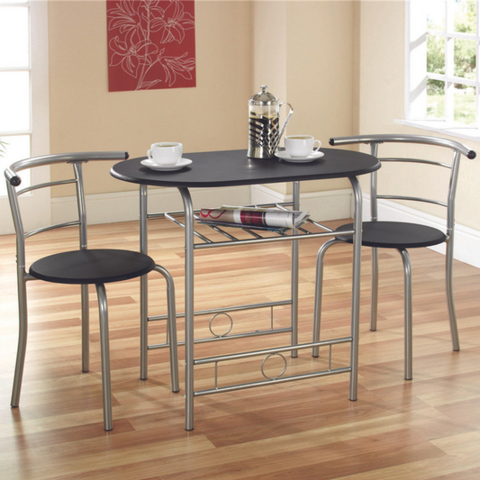 Space-saving Dining Set Black