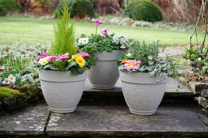 Floral Planters x3