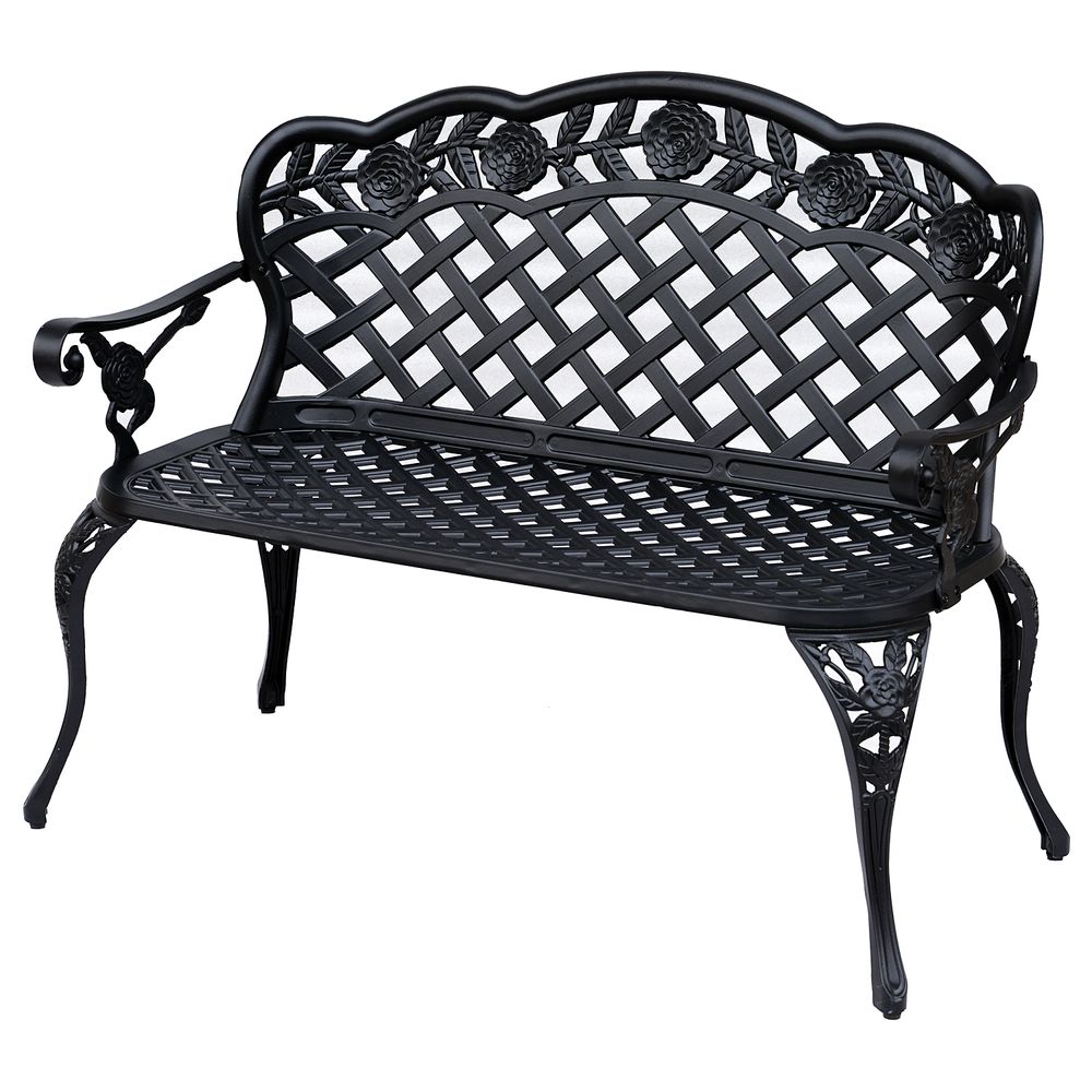 Cast Aluminium Bench Black