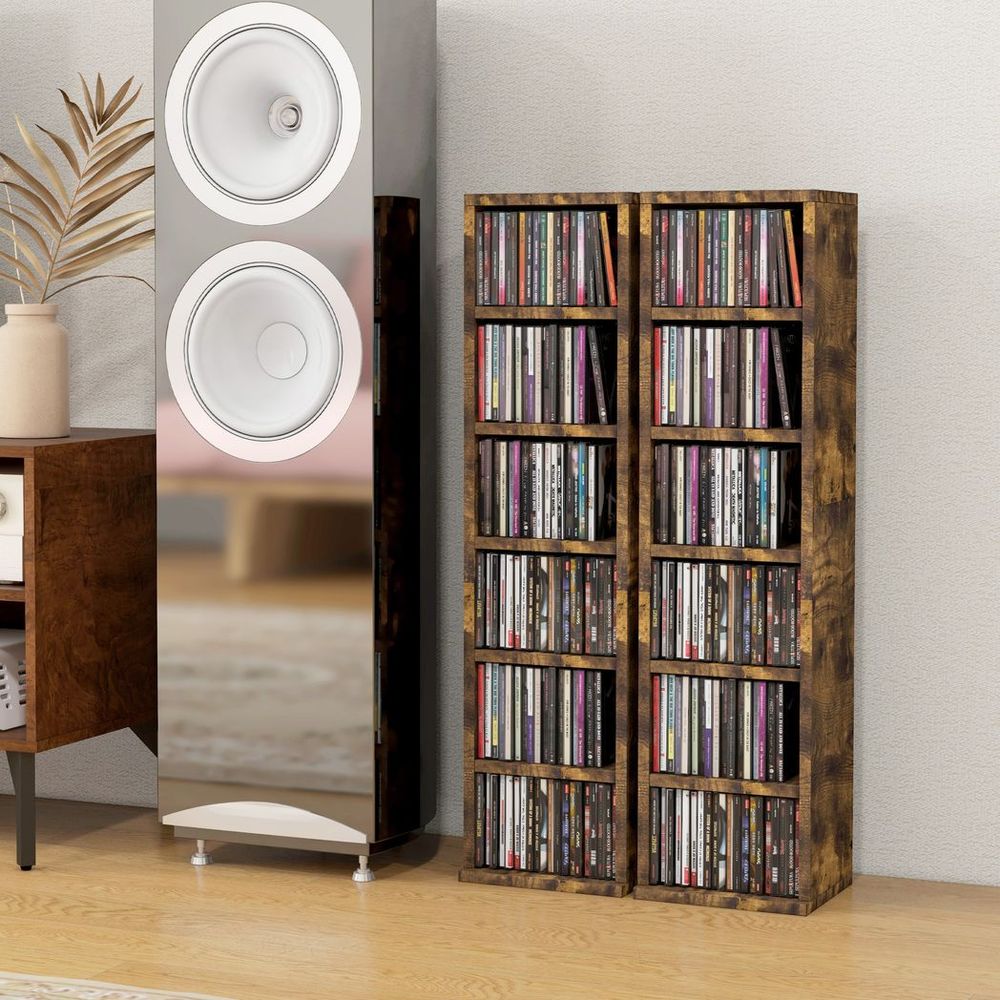 CD Display Narrow Shelf Unit 2 Pcs