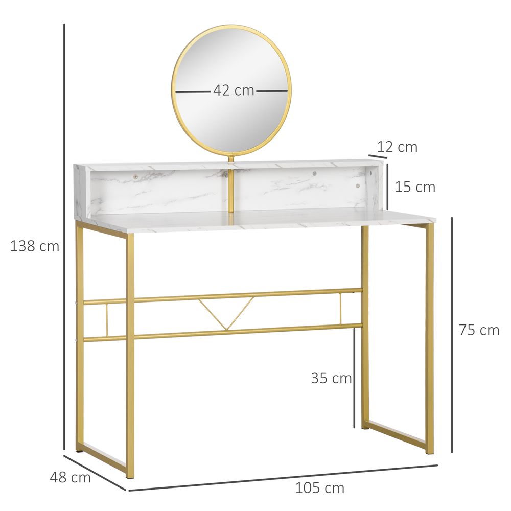 Marble & Gold Dressing Table