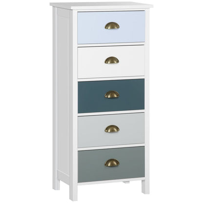 Metal Handle 5 Drawer Dresser