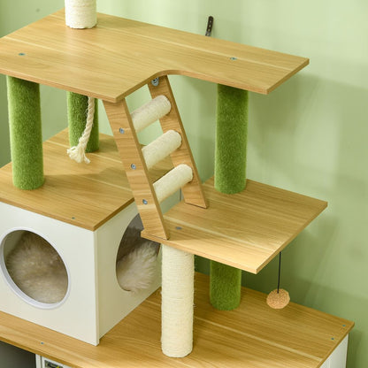 Leaf Cat Tree with Litter Box