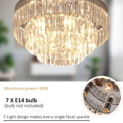 Ceiling Lamp Round Crystal