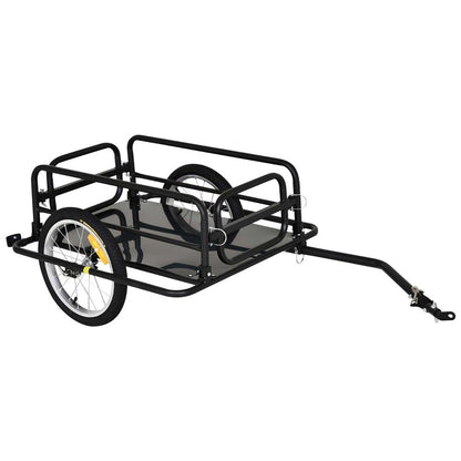 Black Folding Bicycle Cargo Trailer