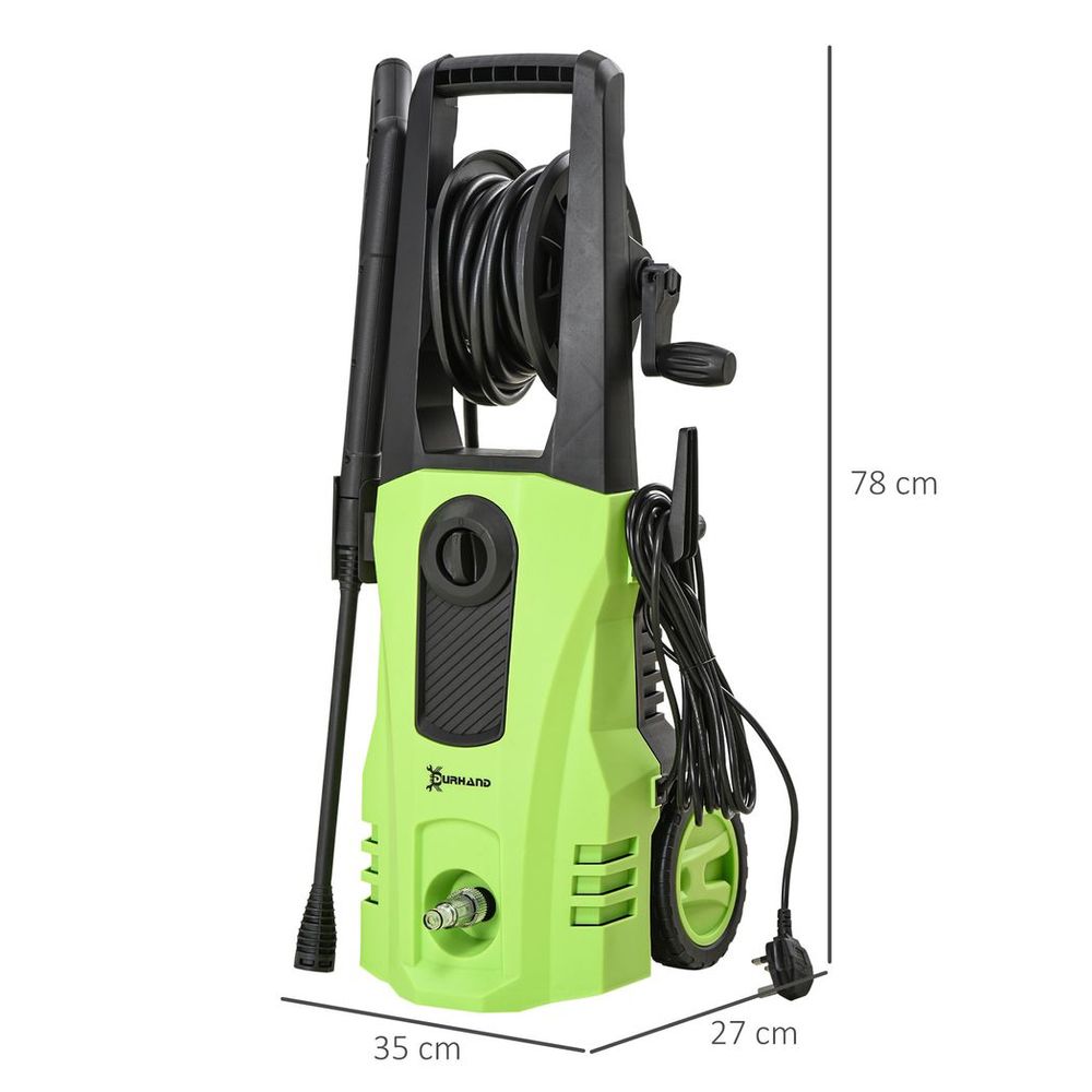 Green Power Washer With Hose Reel