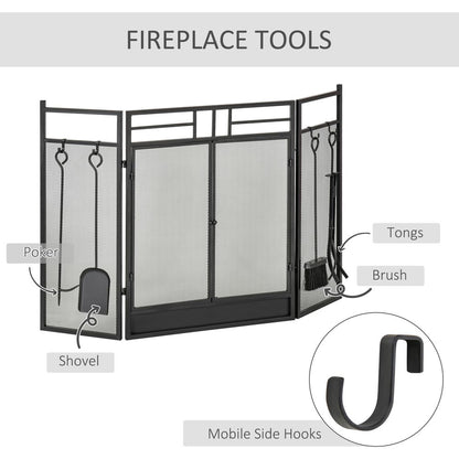 Double Door Fireplace Guard