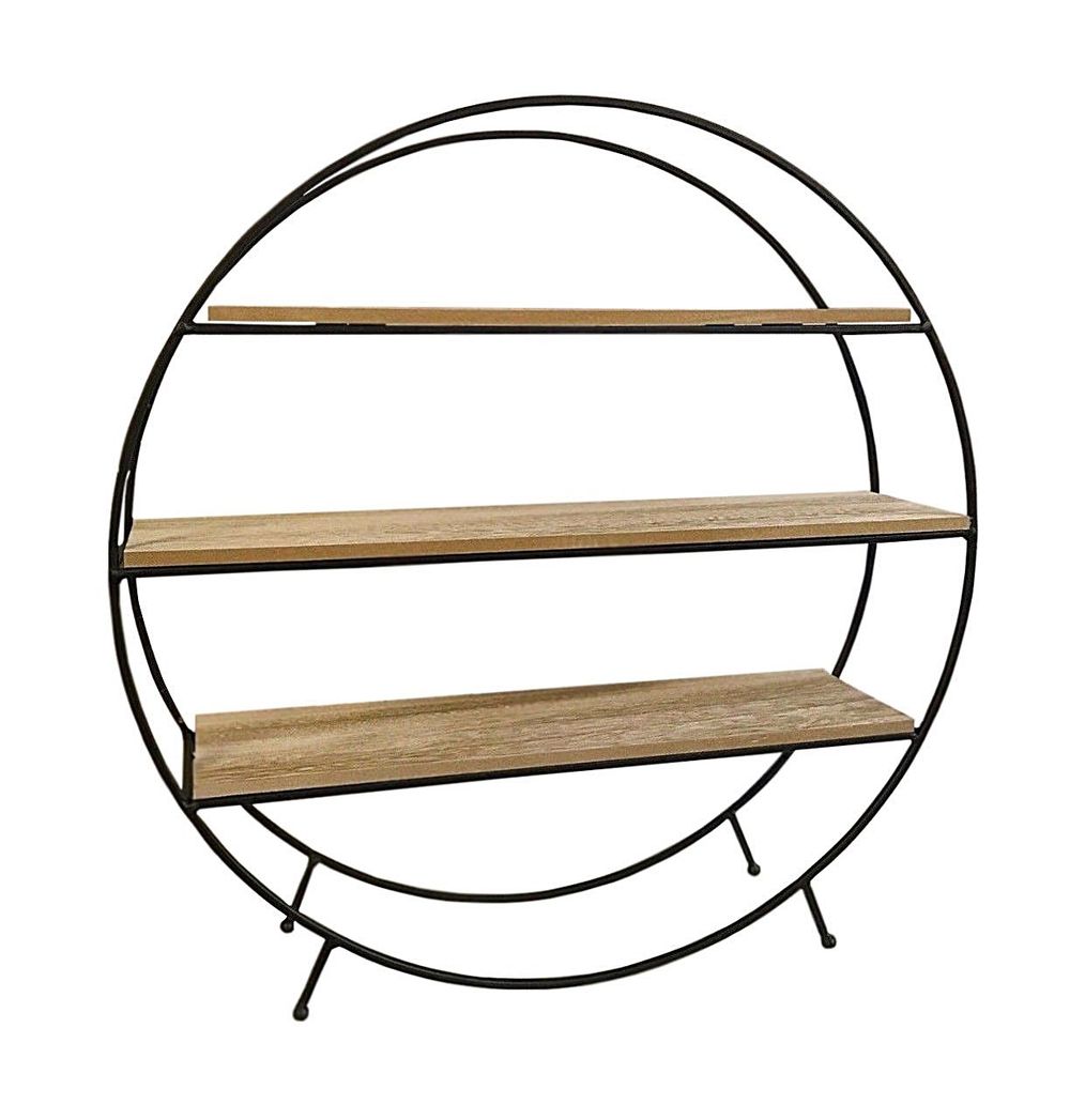 Circle Wooden Shelving Unit