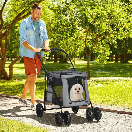 Mesh Window Pet Stroller