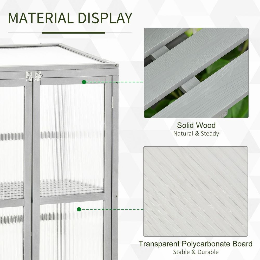 Grey 2 Shelf Cold Frame