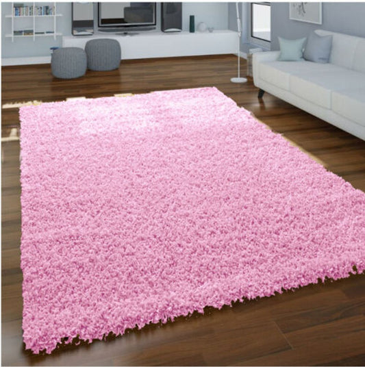 Pale Pink Shaggy Rug